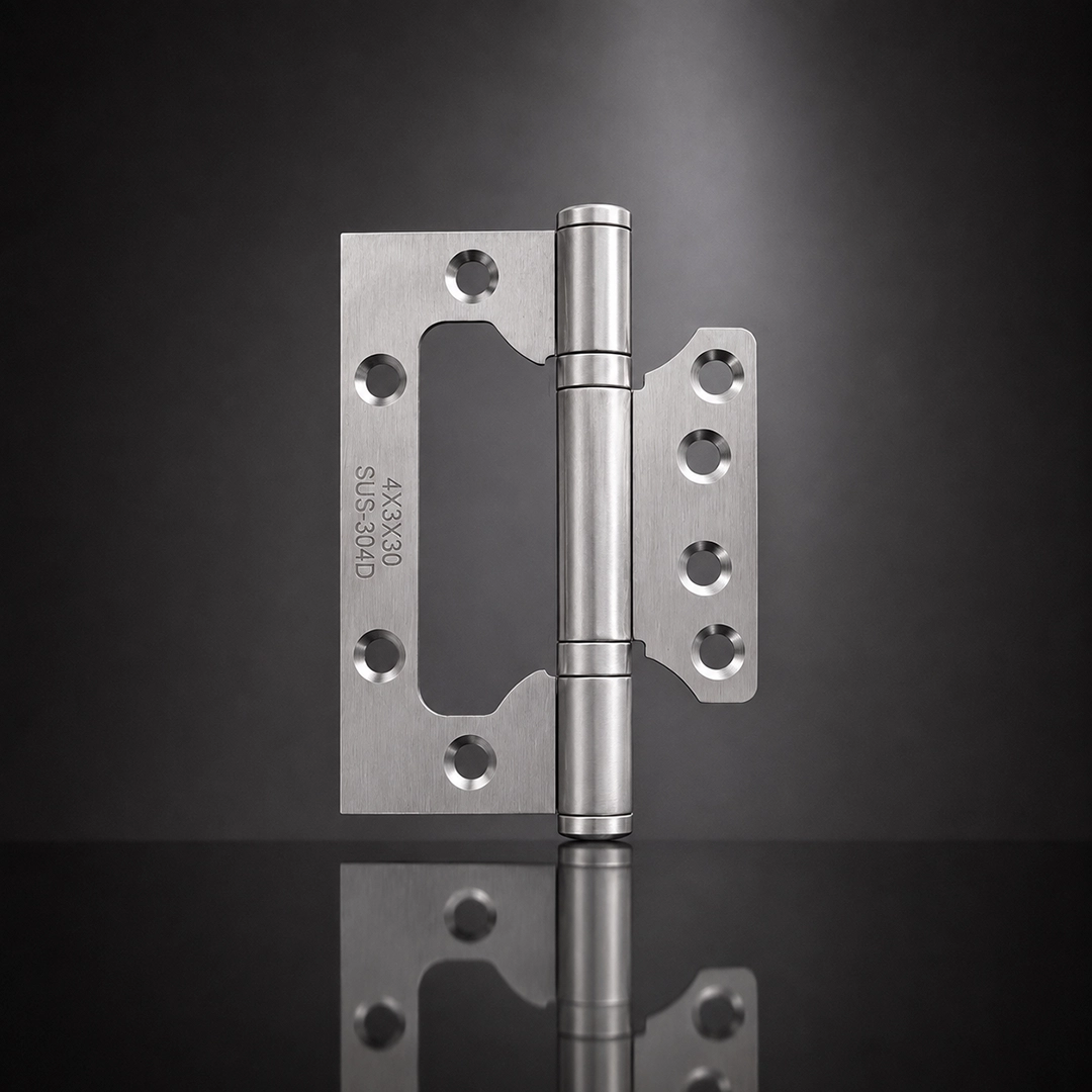 Flush Door Hinge - Silver - Image 3