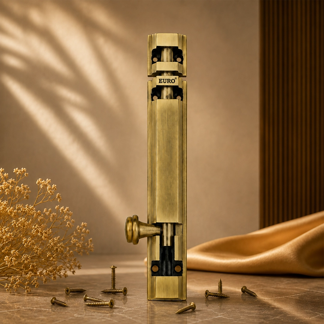 Tower Bolt Euro - Satin Brass - Image 4