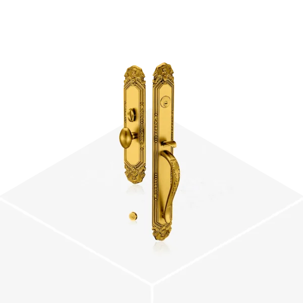 Entrance Door Handle Set – Brushed Brass